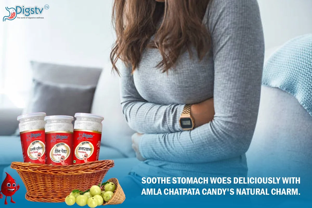 Amla Chatpata Candy - a delicious remedy for stomach discomfort.